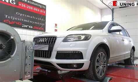 Audi Q7 3 0TDI 245LE AET CHIP tuning referencia 4x4 DYNO teljesítmény