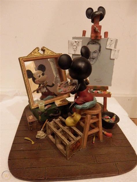 Walt Disney Mickey Mouse Artist Self Portrait Figurine By Charles Boyer