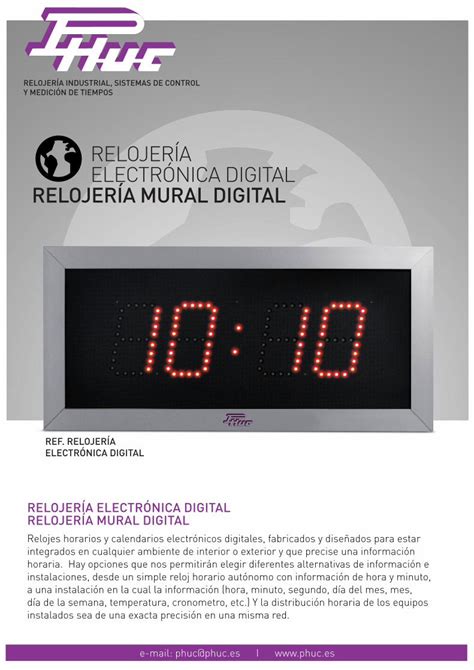 Pdf Relojer A Electr Nica Digital Relojer A Phuc Es Pdfs Sincro