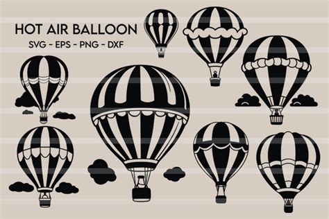 Hot Air Balloon Svg Hot Air Balloon Silhouette