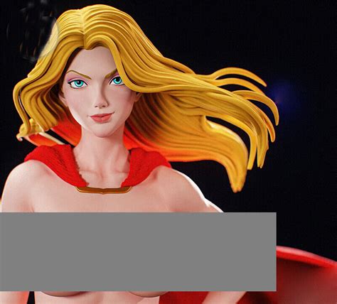 Nude Supergirl D Printing Garage Kit Figure Model Kit Unpainted