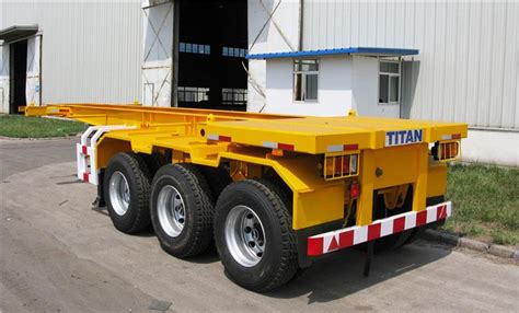 Axle Ft Container Chassis Trailer For Sale