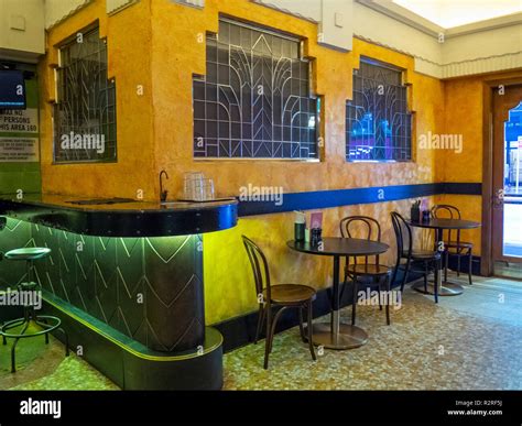 Interior Of An Art Deco Architectural Style Cafe In Sydney Nsw