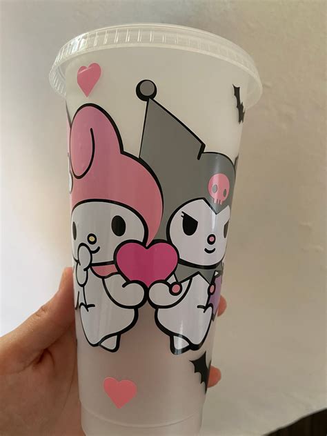 My Melody And Kuromi Cup Etsy