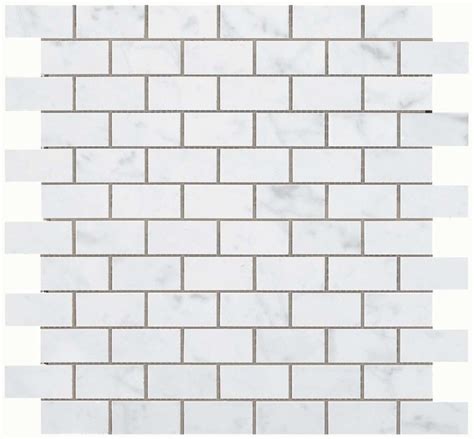 Eon Carrara 1x2 Brick Mosaic Glossy Virginia Tile Company