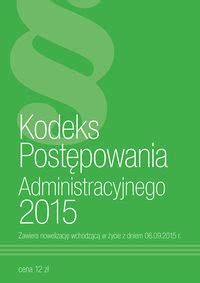 Kodeks Post Powania Administracyjnego Opracowanie Zbiorowe