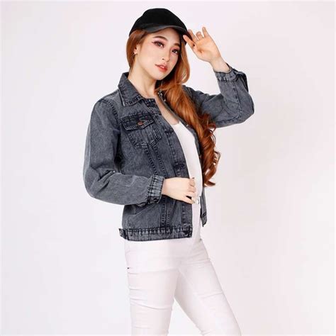 Jual Jacket Jeans Denim Cewek Snow Black Jacket Snow Acid Wanita