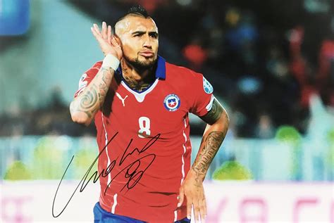 Arturo Vidal Autograph Signed Chile Football Photograph