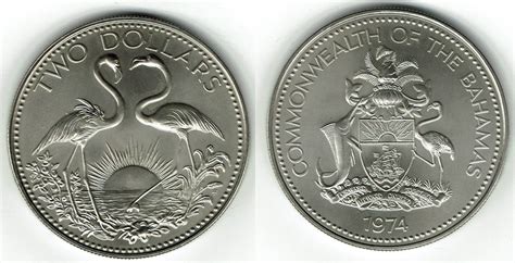 Bahamas Silberm Nze Dollars Flamingos Siehe Scan Vorz Glich