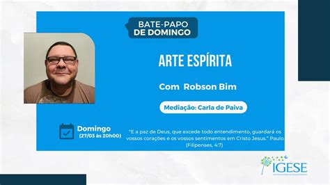 Bate papo de domingo Arte Espírita YouTube