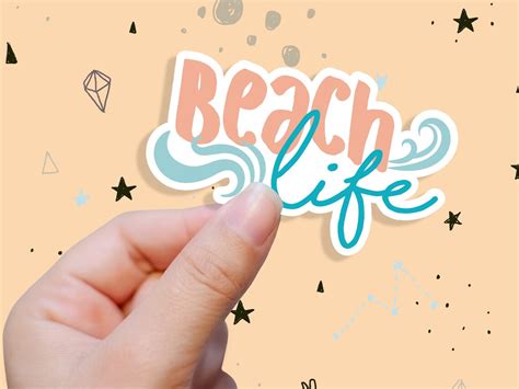 Beach Life Sticker Die Cut Sticker Stickers For Water Etsy