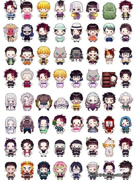 Personajes De Kny Chibi En 2022 Pegatinas Bonitas Dibujos De Arte