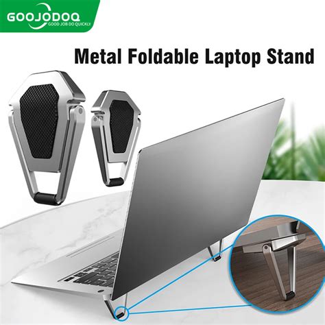 Jual Goojodoq Adjustable Laptop Stand Metal Foldable Laptop Heat