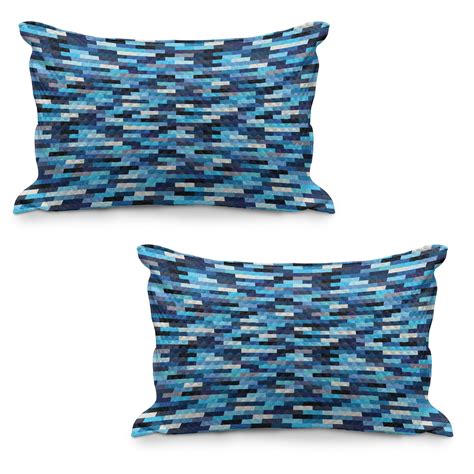 Abstract Quilted Pillowcover Set Of Modern Contemporary Geometric