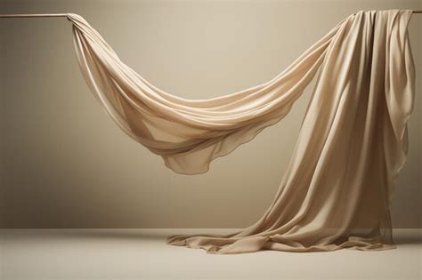 Premium Photo Elegant Flowing Silk Material Draping