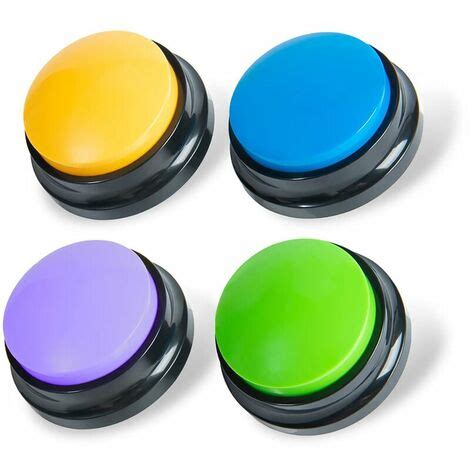 4 Paquets Boutons De Chien Enregistrables Pour La Communication Buzzer