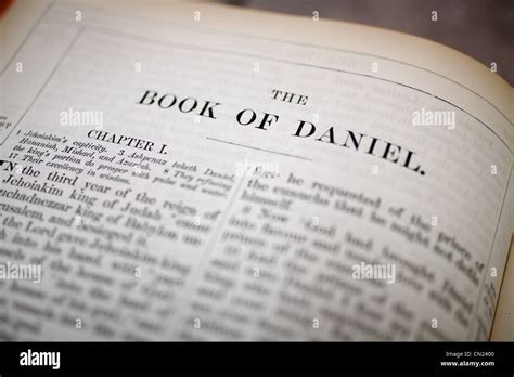 Book of Daniel Bible heading Stock Photo - Alamy