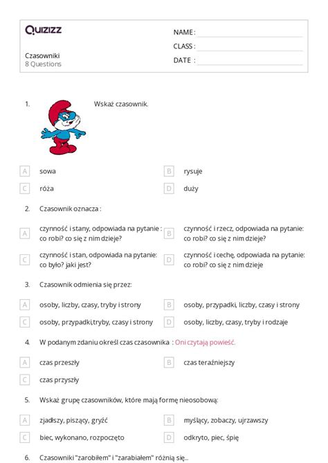 Ponad Czas Arkuszy Roboczych Dla Klasa W Quizizz Darmowe I Do Druku