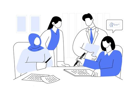 signing contract abstract concept illustration  vector art