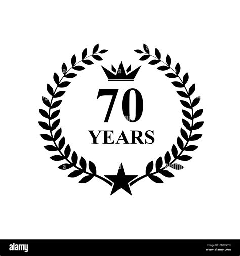 70 years old anniversary , luxurious logo Golden Stock Photo - Alamy