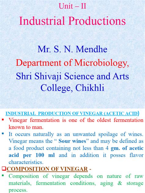 Vinegar Production | PDF | Vinegar | Fermentation