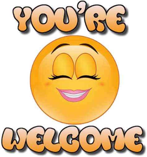 Emoji World Youre Welcome Smiley Clipart