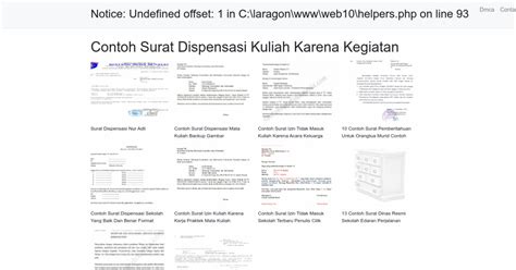 Contoh Surat Dispensasi Kuliah Karena Kegiatan