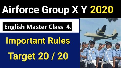 English Master Class Airforce Group X And Y Special Class For