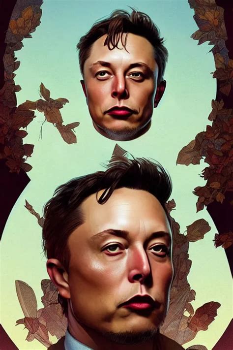 Male Cottagecore Elon Musk Looking Into The Sky Stable Diffusion