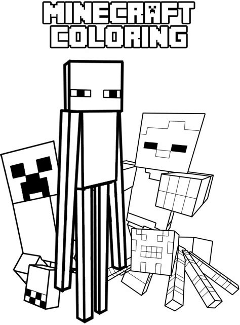 Minecraft Mobs Coloring Pages | The Best Porn Website