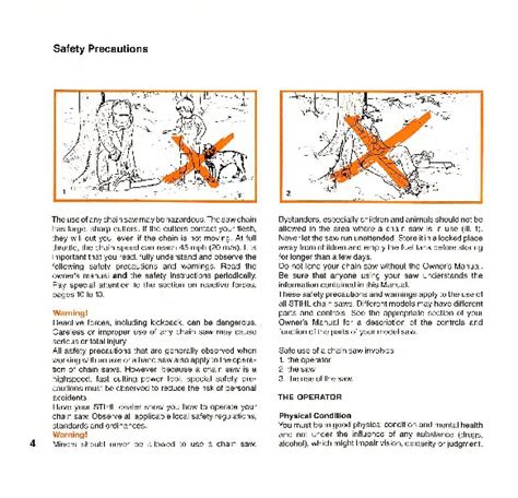 STIHL 032 Chainsaw Owners Manual