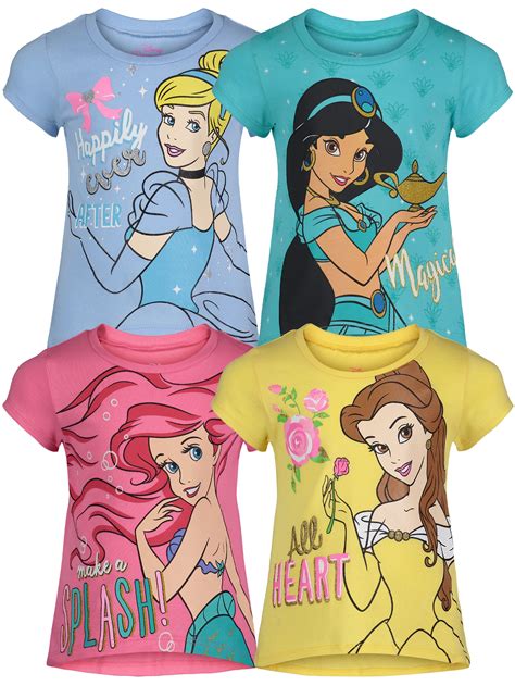 Disney - Disney Princess Cinderella Belle Toddler Girls 4 Pack Short