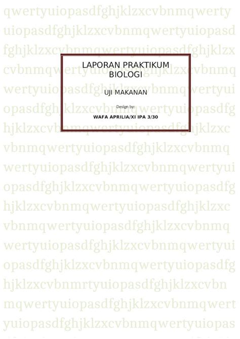 DOC Laporan Biologi Uji Makanan DOKUMEN TIPS