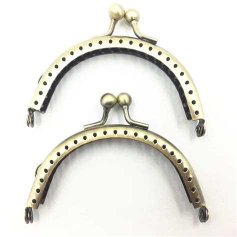 Pc Bronze Tone Smooth Metal Arch Frame Kiss Clasps Lock Clutch Handle