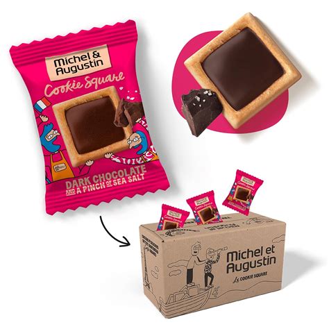 Buy Michel Et Augustin Gourmet Chocolate Mini Cookie Squares Dark