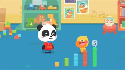 Bayi Panda Kiki Dan Bebek Kecil Belajar Matematika Mengurutkan Jumlah