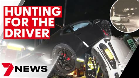 Lamborghini Crashes On Parramatta Road At Concord Police Hunt For The