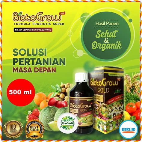 Jual Biotogrow Gold 500 Ml Poc Pupuk Organik Ga3 Cair Buah Lebat Bunga