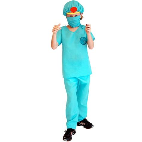 Kids Doctor Dress Up Surgeon Role Play Costume Set With Scrubs And