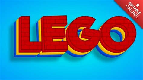 Lego Red Bricks 3d Text Effect Generator