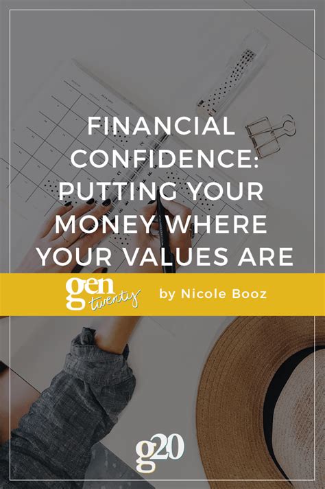 financial confidence putting  money   values