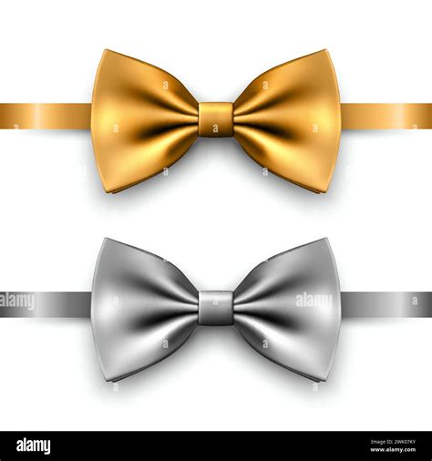 Silver Bowtie Stock Vector Images Alamy