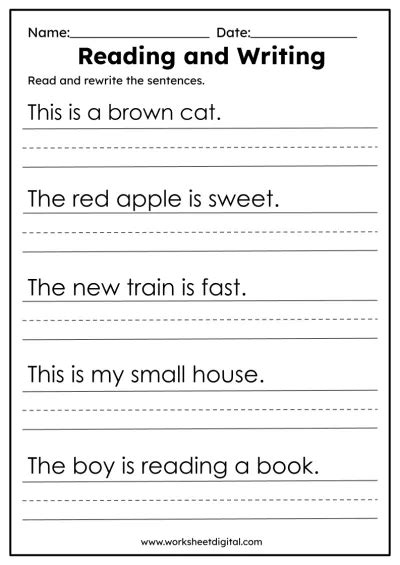 Grade 1 English Worksheet Digital Worksheets Library