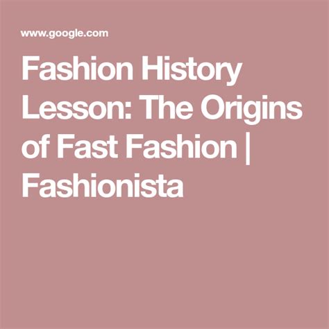 Fashion History Lesson The Origins Of Fast Fashion Fast Fashion