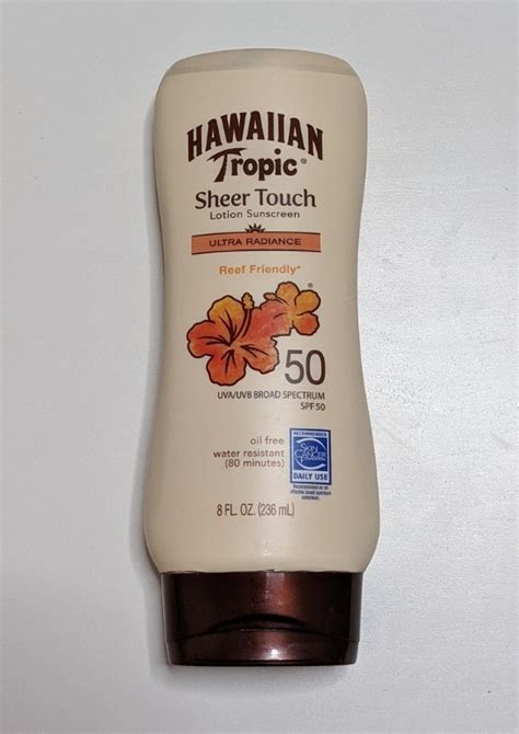 Brand New Hawaiian Tropic Spf 50 Sheer Touch Sunscreen Lotion Beauty