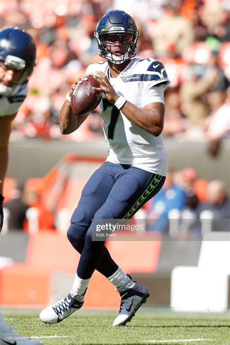 Geno Smith Of The Seattle Seahawks Warms Up Prior To The Start Of The