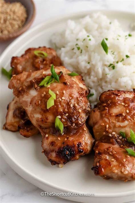 Air Fryer Teriyaki Chicken Thighs So Easy The Shortcut Kitchen