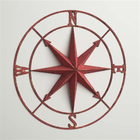 Three Posts™ Round Compass Wall Décor And Reviews Wayfair