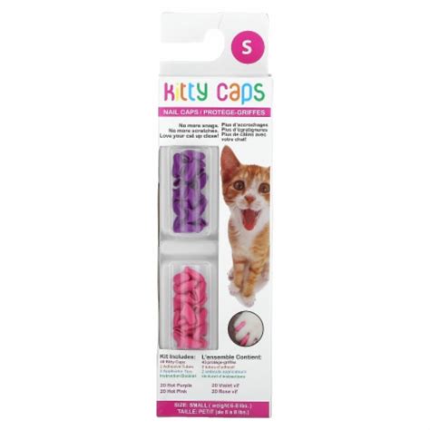Kitty Caps Nail Caps Kit Small Hot Purple Hot Pink 44 Piece Kit 44