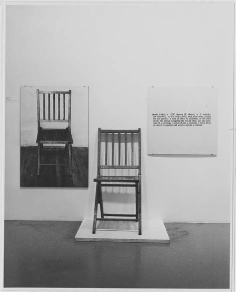 Joseph Kosuth One And Three Chairs Moma Joseph Kosuth